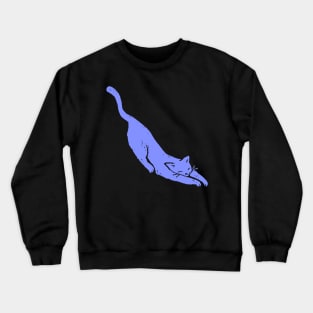 Purple Cat Sleeping Crewneck Sweatshirt